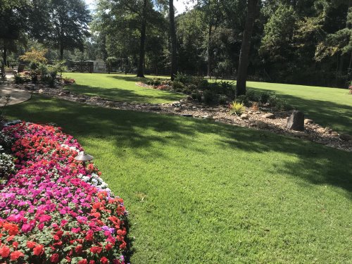 Lawnmowing side yard by HIS Way Services, Texarkana