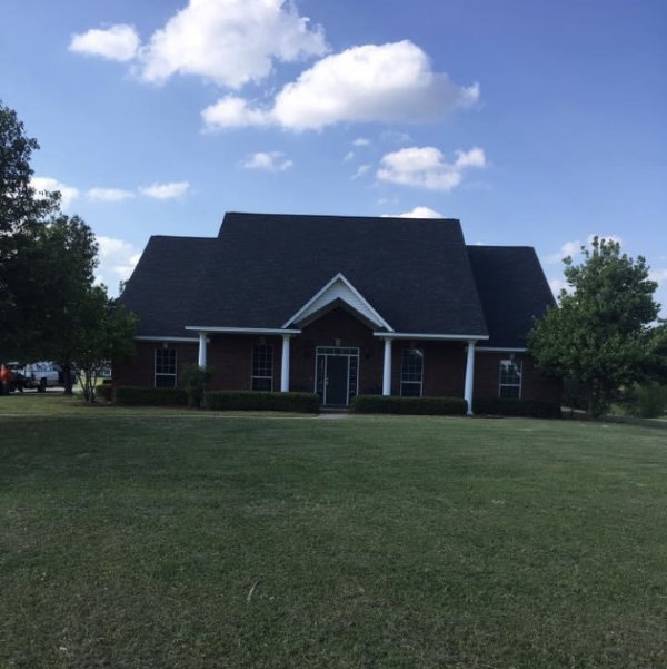 Lawnmowing front yard by HIS Way Services, Texarkana